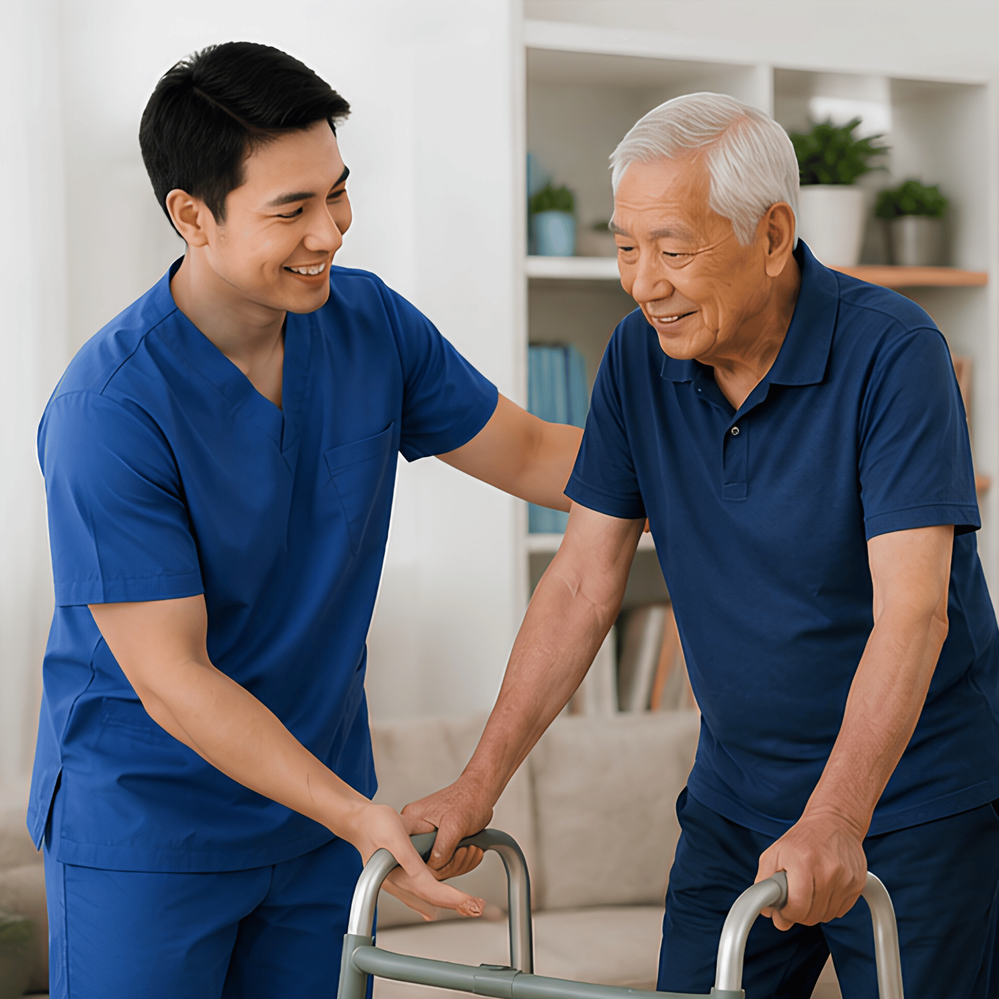 Professional caregiver providing compassionate support